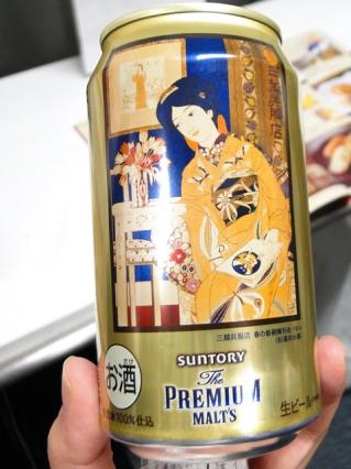 三越オリジナルギフト　杉浦非水画パッケージのサントリーザ・プレミアム・モルツ